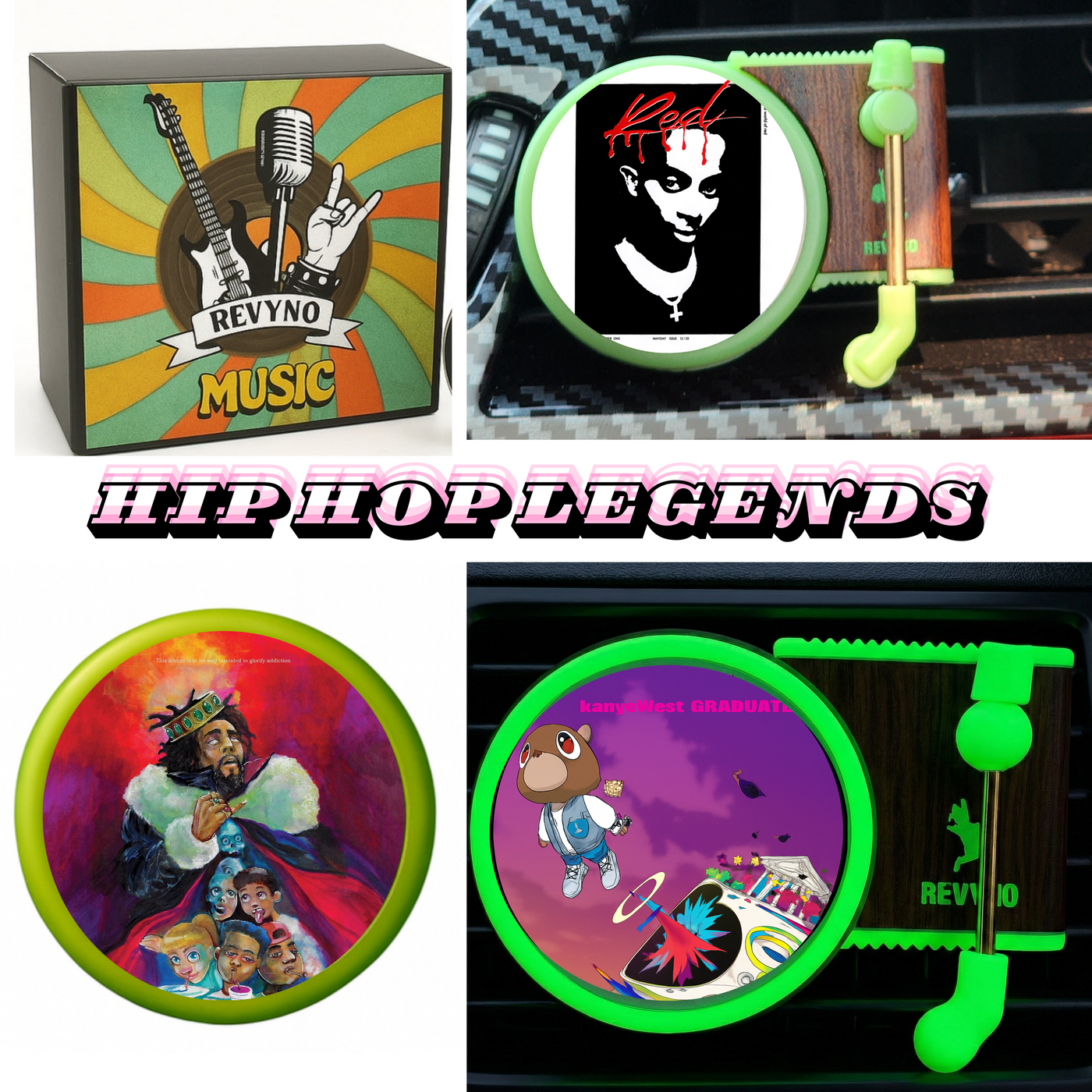 Glow in The Dark Vinyl Car Air Freshener - Revyno