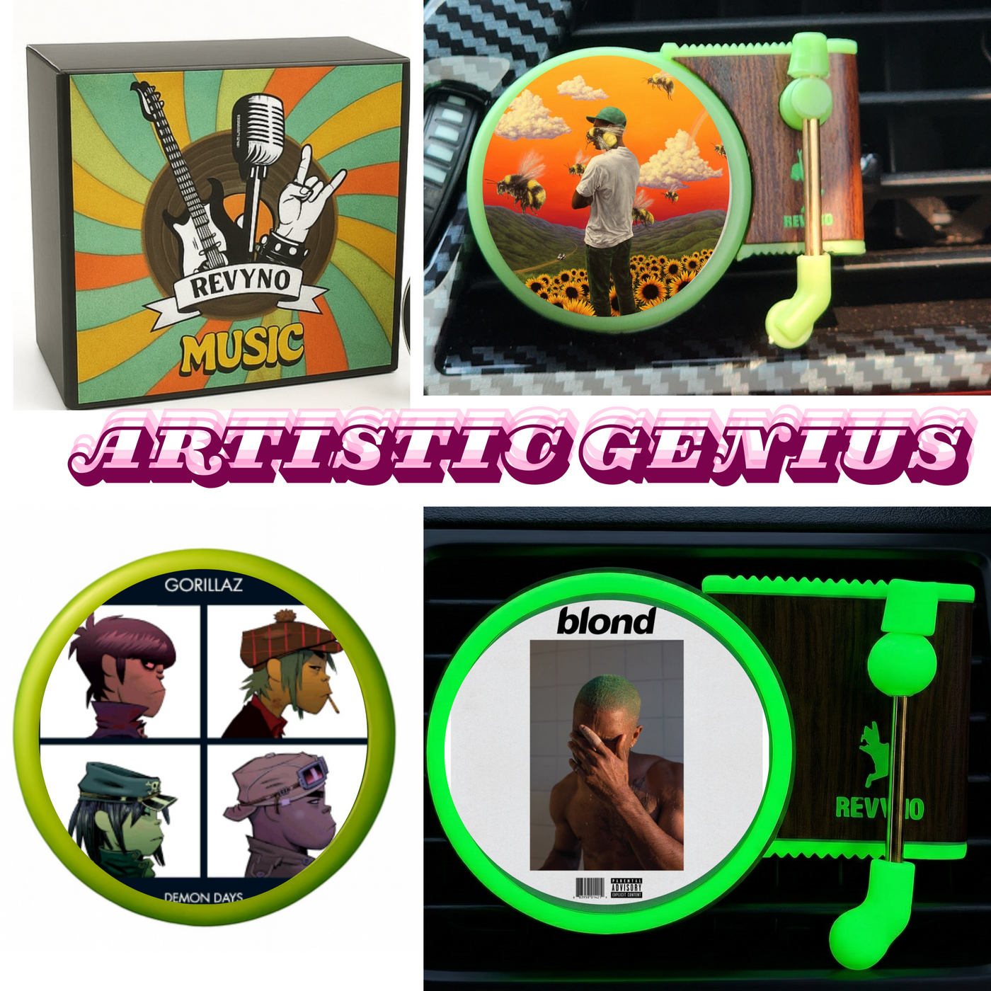 Glow in The Dark Vinyl Car Air Freshener - Revyno